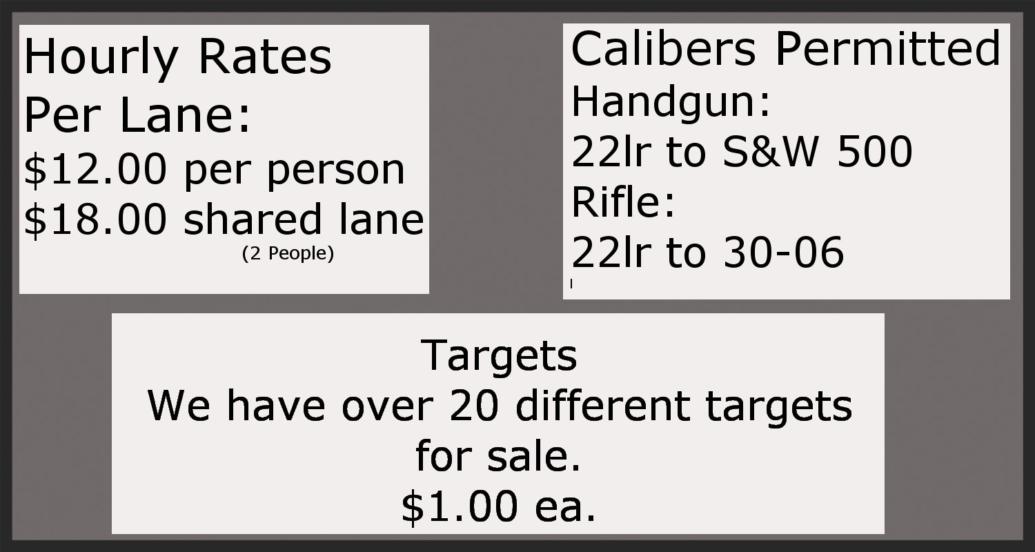 ****Shotguns or shot shells are NOT Allowed on the range.**** ****No AP or Tracers rounds****