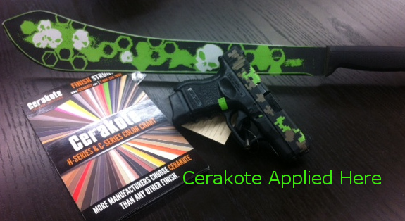 Machete: Battle worn effect with Hidden White, Zombie Green & Armor Black Glock 27: Digital Camo with Zombie Green, Magpul FDE & Armor Black