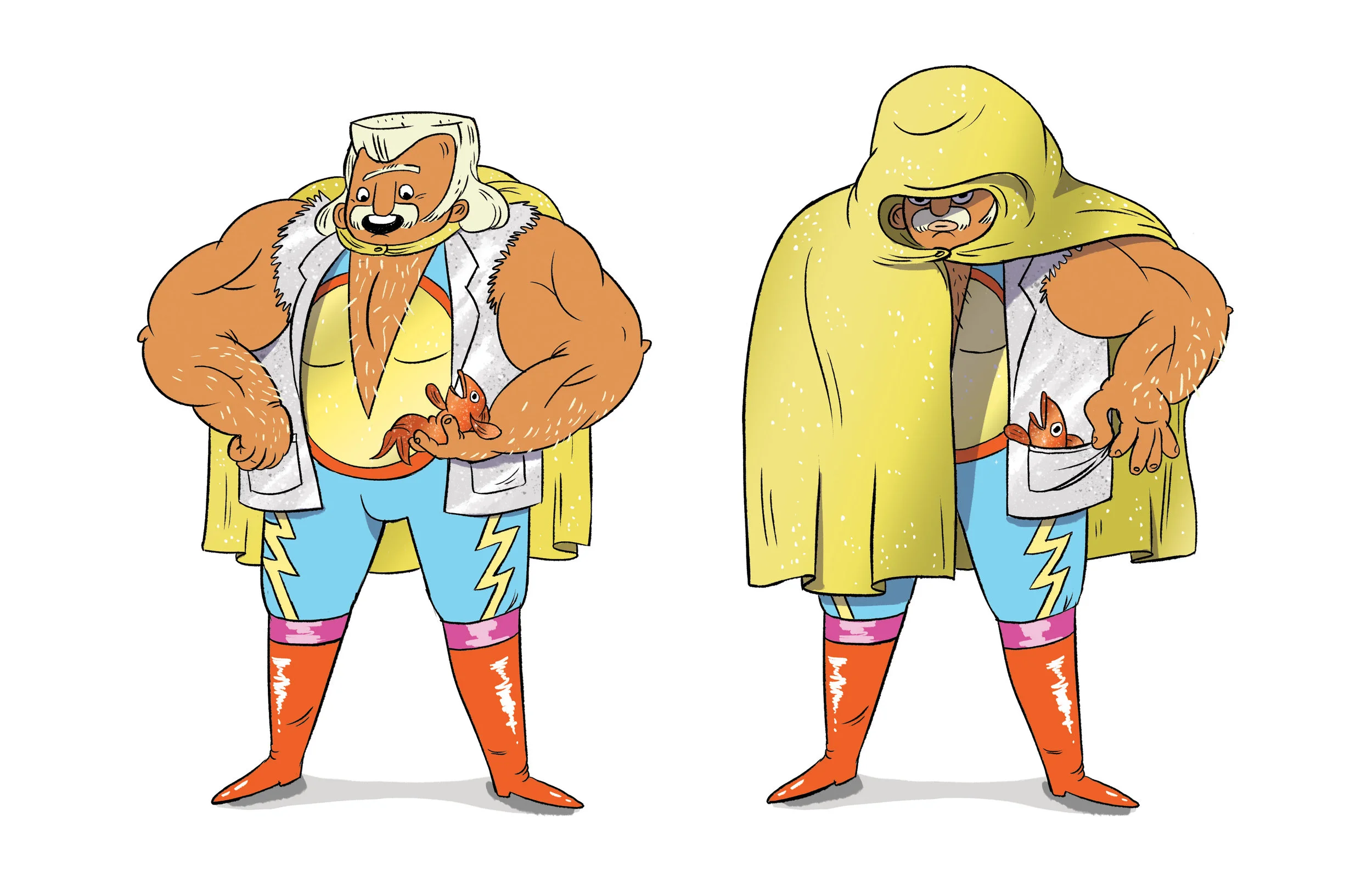 Captain Studmuffin and his trusty fish friend