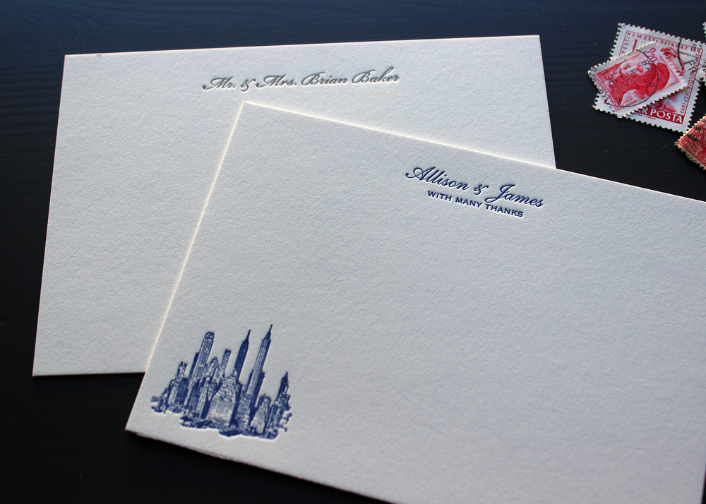 Post Wedding Thank You Notes Sesame Letterpress Design