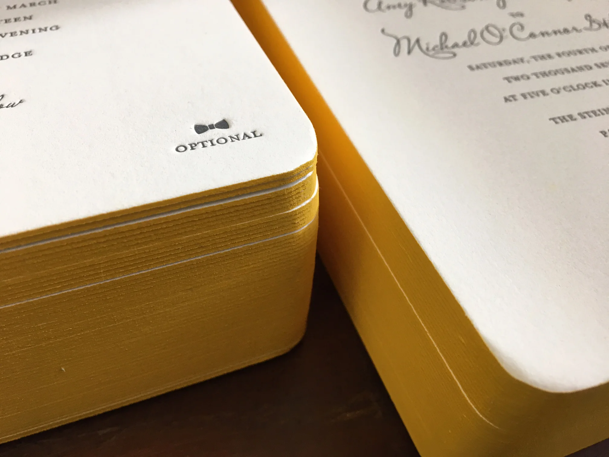 Marigold Painted Edges — Sesame Letterpress + Design