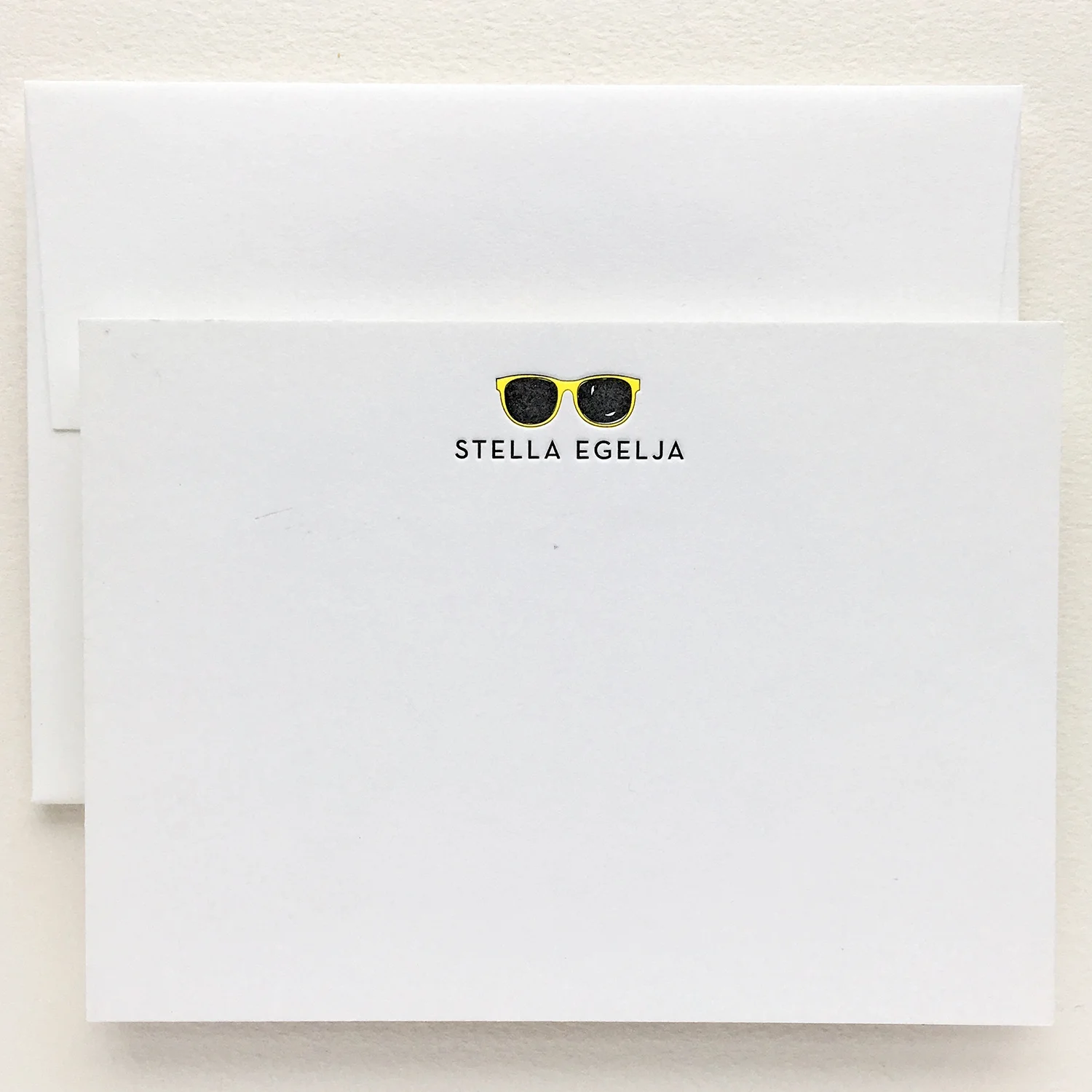Custom letterpressed Note card