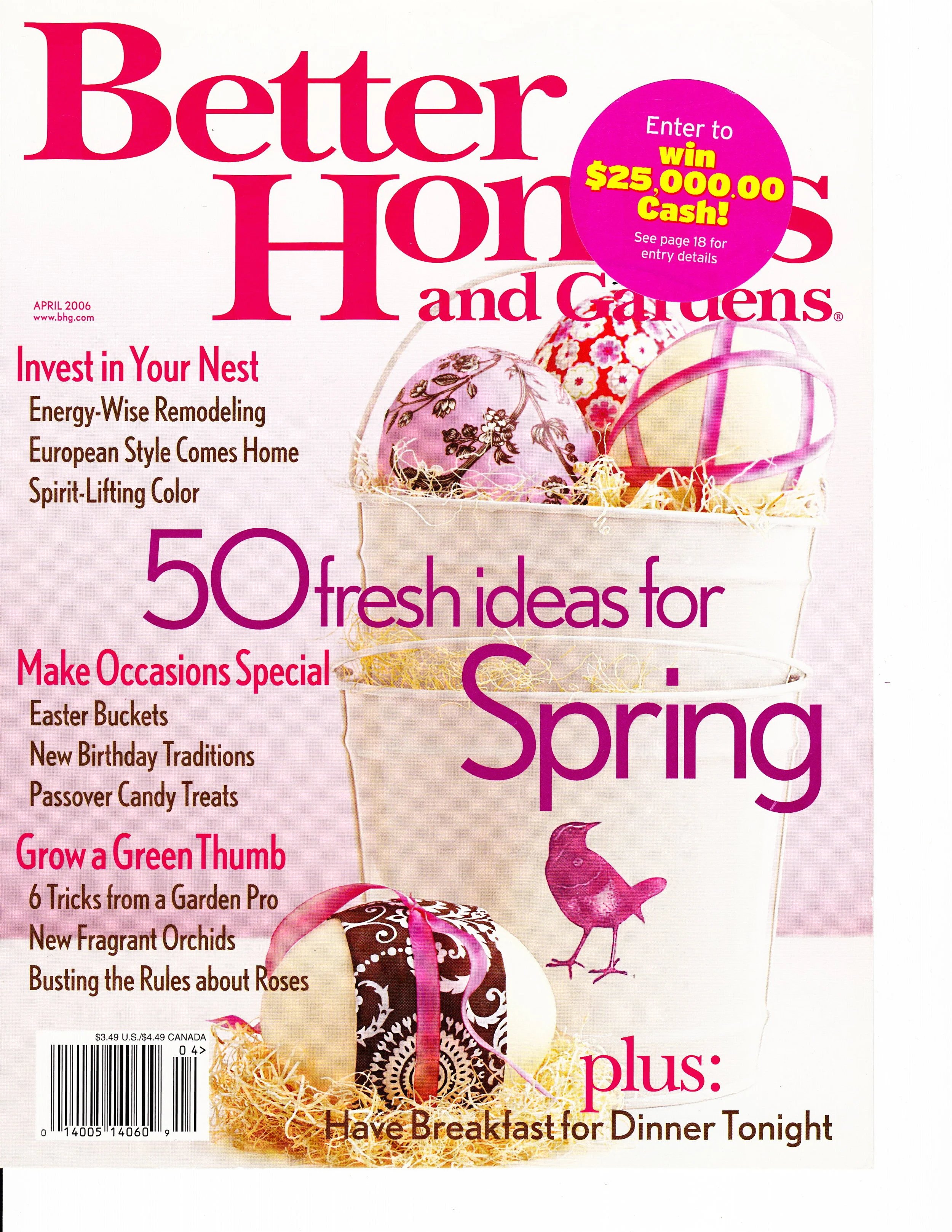 Better Homes & Gardens - April 2006 — Sesame Letterpress + Design