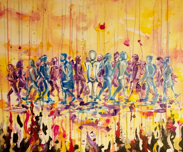 12.8.13 > Melting Wings > Acrylic Painting on wood > NOT AVAILABLE FOR PURCHASE