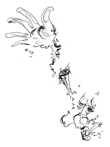 4.4.13 > Keep Reaching Anyway > 5x8 inch Pen Drawing on paper > NOT AVAILABLE FOR PURCHASE