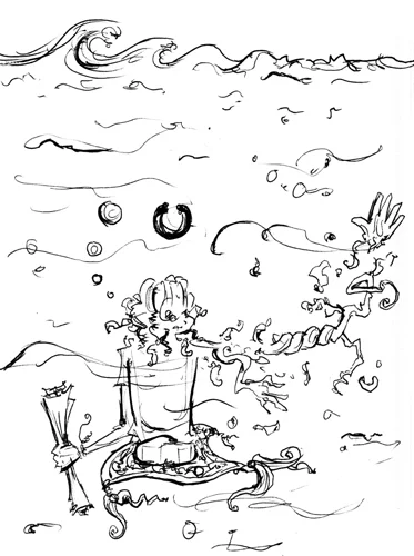 1.13.13 > Ill Follow You > 5x8 inch Pen Drawing on paper > NOT AVAILABLE FOR PURCHASE