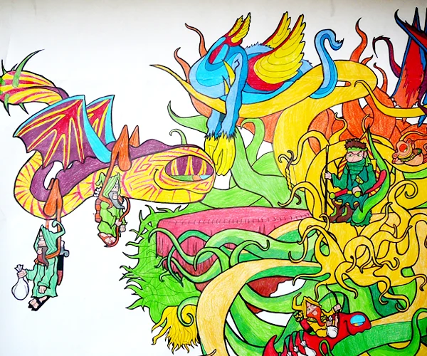 12.1.12 > I > Winding Round The Tree > Highschool Classics > Colored Pencil on paper > NOT AVAILABLE FOR PURCHASE