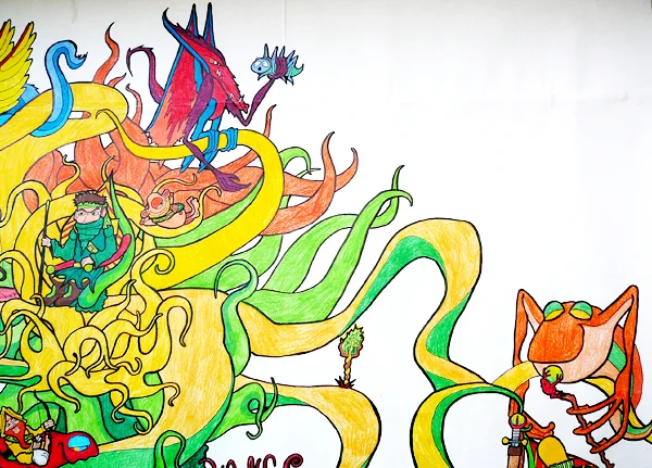 12.2.12 > II > Winding Round The Tree > Highschool Classics > Colored Pencil on paper > NOT AVAILABLE FOR PURCHASE