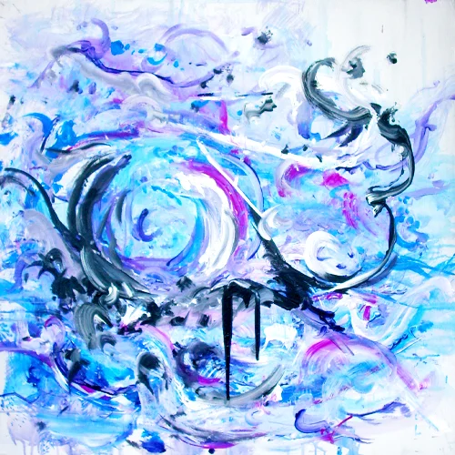7.20.12 > Weep For Us > 36x36 inch Acrylic Painting on canvas. Live Painted 7.18.12 > NOT AVAILABLE FOR PURCHASE