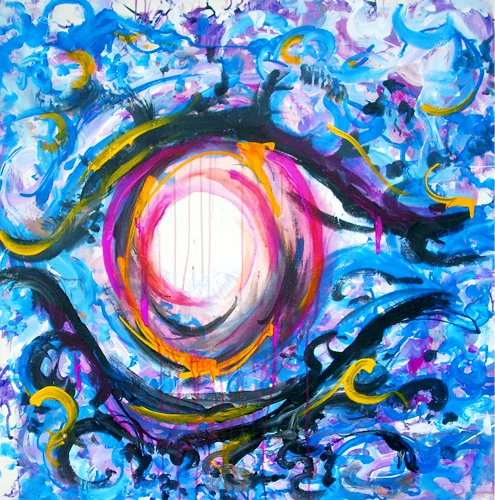 6.13.12 > The Sound > 36x36 inch Acrylic Painting on canvas. Live Painted 6.8.12. > AVAILABLE IN SERIES