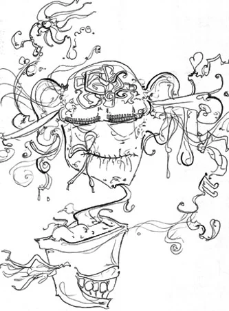 6.28.12 > Solamente Escuchala > 8.5x11 inch Pen Drawing on paper > NOT AVAILABLE FOR PURCHASE