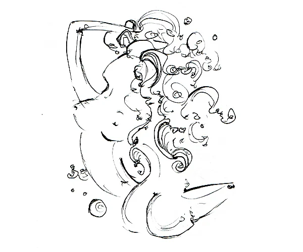 3.2.12 > Goddess > 8.5x11 inch Pen Drawing on paper > NOT AVAILABLE FOR PURCHASE