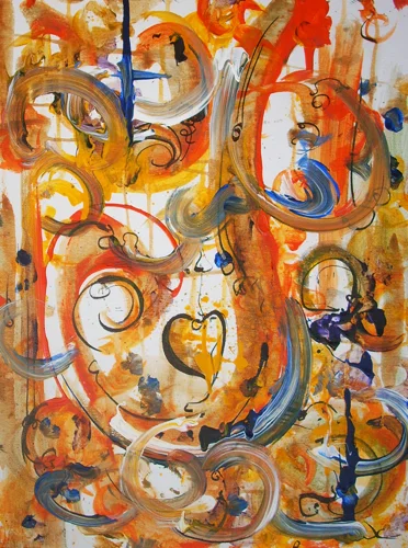 9.19.11 > Mardi Gras Revisited > 18x24 inch Acrylic Painting on canvas > NOT AVAILABLE FOR PURCHASE