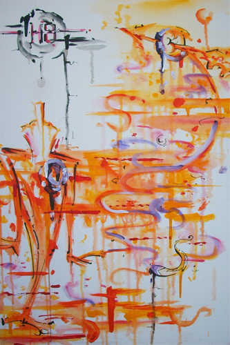 7.21.11 > Hate Rebellion > 24x36 inch Acrylic Painting on canvas. Live Painted 7.13.11. > NOT AVAILABLE FOR PURCHASE
