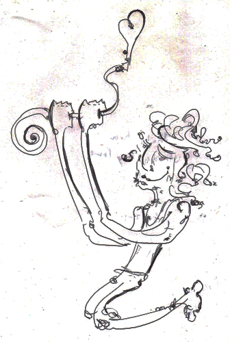 6.12.11 > Hopes Only Onlys Hope > 8.5x11 inch Pen Drawing on paper > NOT AVAILABLE FOR PURCHASE