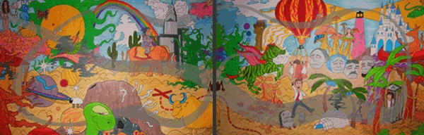 3.20.11 > Alphabetadelphia > 36x12 inch Colored Pencil Drawing on paper > NOT AVAILABLE FOR PURCHASE