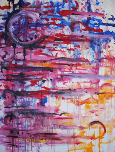 3.24.11 > In Midnight > 36x48 inch Acrylic Painting on canvas. Live Painted at the SOULAR CIRCUS. San Diego, CA. 3.23.11. > NOT AVAILABLE FOR PURCHASE