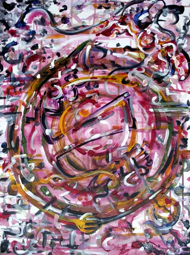 2.14.11 > Souls In Flight > 18x24 inch Acrylic Painting on canvas > NOT AVAILABLE FOR PURCHASE