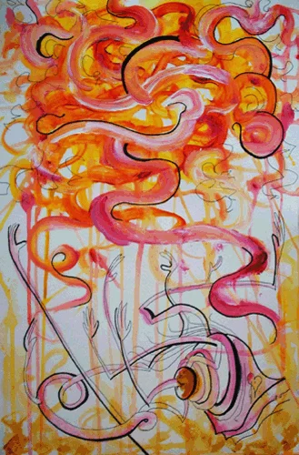 11.25.10 > Given The Sun > 12x18 inch Acrylic Painting on paper > NOT AVAILABLE FOR PURCHASE