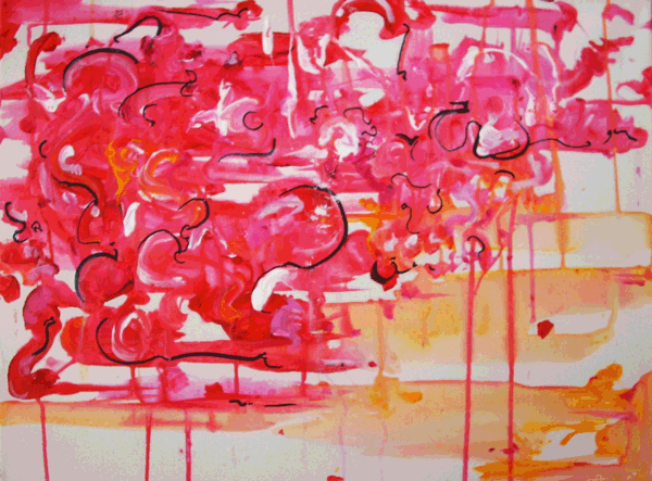 11.27.10 > Dripping Light And Shining > 24x18 inch Acrylic Painting on canvas. Live Painted 11.24.10. > NOT AVAILABLE FOR PURCHASE