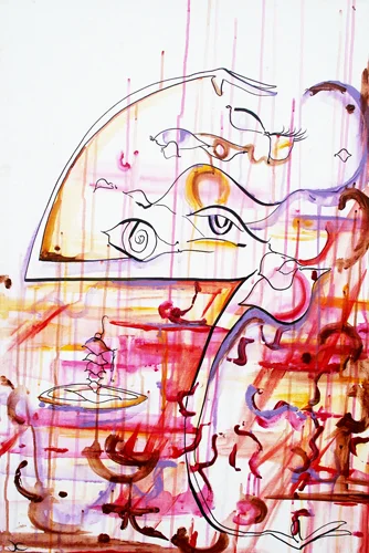 9.30.10 > Eyes Over Fear > 24x36 inch Acrylic Painting on canvas. Live Painted 9.25.10. > NOT AVAILABLE FOR PURCHASE