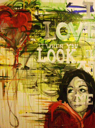 7.28.10 > Collab With Michael Briones > 36x48 inch Acrylic Painting on canvas. Live Painted 7.22.10. > NOT AVAILABLE FOR PURCHASE