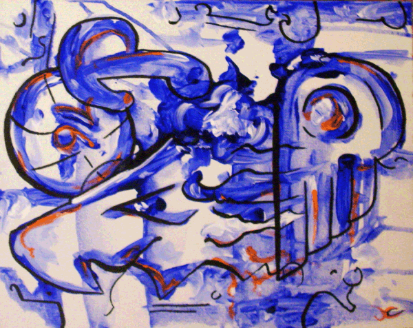 6.25.10 > Forever The Four > 14x11 inch Acrylic Painting on canvas > NOT AVAILABLE FOR PURCHASE