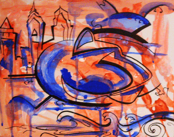 6.26.10 > State College > 14x11 inch Acrylic Painting on canvas > NOT AVAILABLE FOR PURCHASE