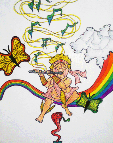 5.3.10 > The Archers Tune > 8.5x11 inch Colored Pencil Drawing on paper > NOT AVAILABLE FOR PURCHASE