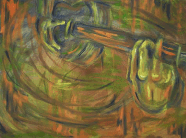 4.2.10 > The Musician > 24x18 inch Acrylic Painting on canvas > NOT AVAILABLE FOR PURCHASE