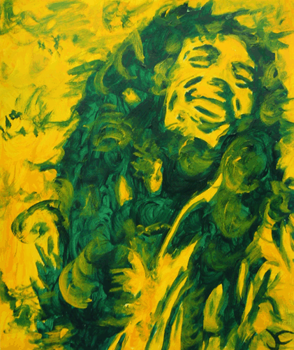 4.17.10 > Ear Doctor > 12x17 inch Acrylic Painting on paper > NOT AVAILABLE FOR PURCHASE