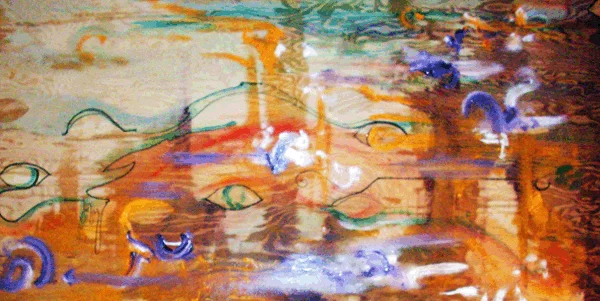 2.24.10 > Eye Witness > 48x24 inch Acrylic Painting on wood. Live Painted 2.16.10. NOT AVAILABLE FOR PURCHASE