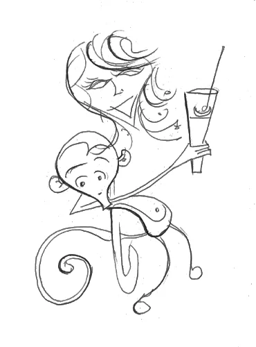 2.26.10 > Ms Lee > 8.5x11 inch Pen Drawing on paper > NOT AVAILABLE FOR PURCHASE