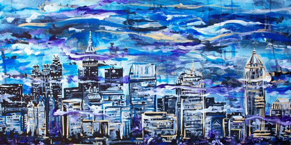 8.27.14 > Atlanta > 48x24 inch Acrylic Painting on canvas > NOT AVAILABLE FOR PURCHASE