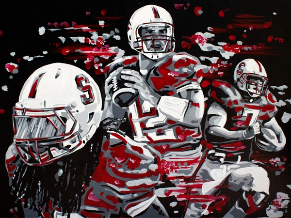 9.23.14 > Cardinal > 24x18 inch Acrylic Painting on canvas > NOT AVAILABLE FOR PURCHASE