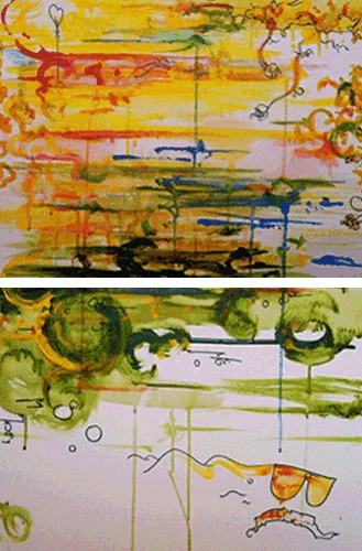 12.10.09 > The Duplex > Pair of 24x18 inch Acrylic Painting on canvas > NOT AVAILABLE FOR PURCHASE