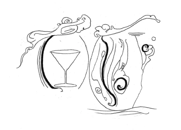 11.17.09 > Party Eyes > 11x8.5 inch Pen Drawing on paper > NOT AVAILABLE FOR PURCHASE