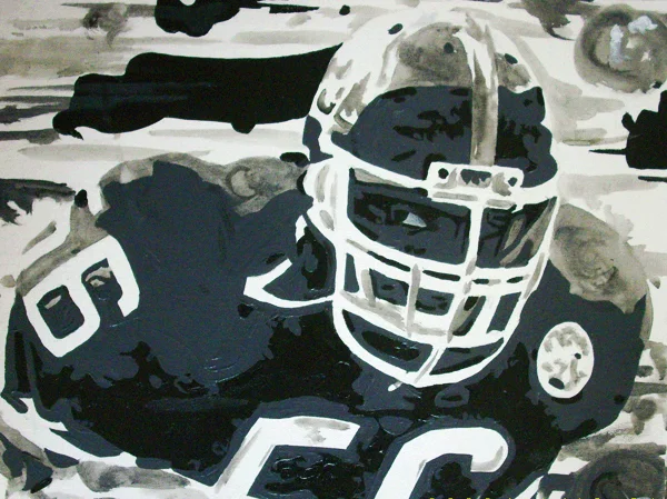 11.22.09 > Sorry Birds Nation. Im Friends With Too Many Dam Giants Fans. > 24x18 inch Acrylic Painting on canvas > NOT AVAILABLE FOR PURCHASE