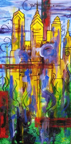 10.1.09 > The City > 12x24 inch Acrylic Painting on canvas > NOT AVAILABLE FOR PURCHASE