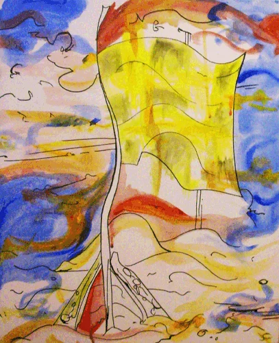 9.1.09 > Here Or There > 16x20 inch Acrylic Painting on canvas > NOT AVAILABLE FOR PURCHASE