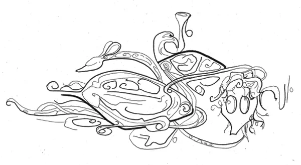9.8.09 > The Bus > 11x8.5 inch Pen Drawing on paper > NOT AVAILABLE FOR PURCHASE