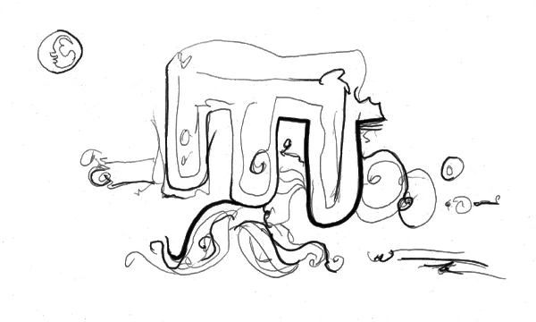 9.9.09 > Helmut > 11x8.5 inch Pen Drawing on paper > NOT AVAILABLE FOR PURCHASE