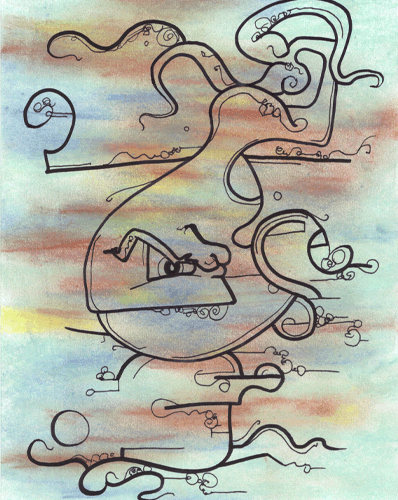9.18.09 > Syash > Fishuary 2009 > 8.5x11 inch Charcoal Drawing on paper > NOT AVAILABLE FOR PURCHASE
