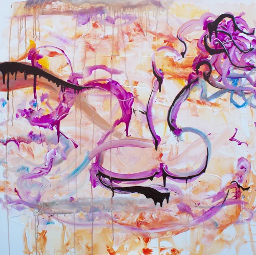 Who Is That? > 36x36 inch Acrylic Painting on canvas