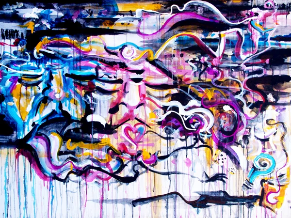 Fighting Elijah Scmeus > 48x36 inch Acrylic Painting on wood