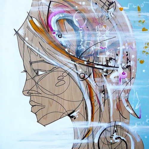The Only Moment > 24x24 inch Acrylic Painting on wood