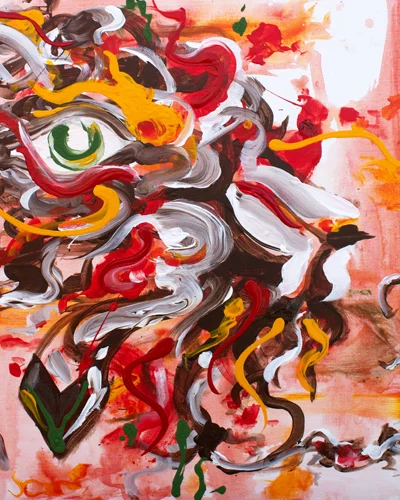 Creative Ferocity > 16x20 inch Acrylic Painting on canvas