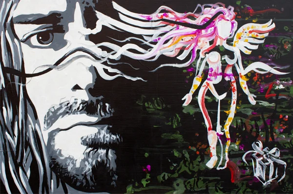 Something > 36x24 inch Acrylic Painting on wood