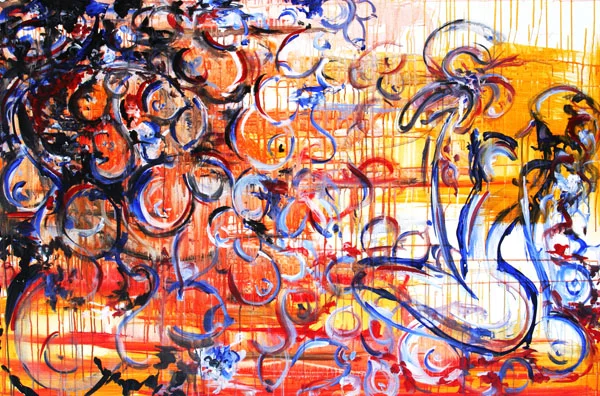 The Life Of A Passionate Man > 72x48 inch Acrylic Painting on canvas