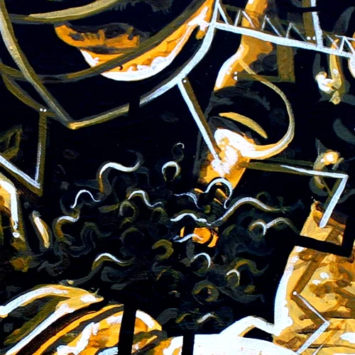 4.14.16 > A Bolt > Acrylic Painting on canvas > NOT AVAILABLE FOR PURCHASE